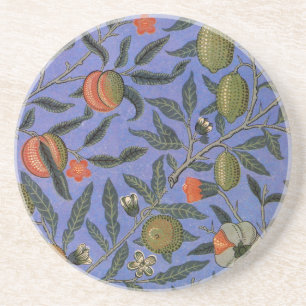 William Morris Granatapfel Blaue Farbige Tapete Untersetzer