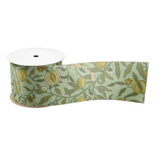 William Morris-Granatapfel-Frucht-Entwurf Satinband