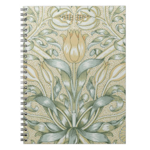William Morris Granatapfel-Muster Antike Lilie Notizblock