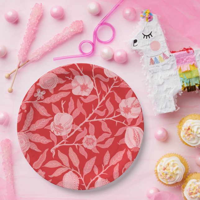 William Morris - Granatäpfel Pappteller (Party)