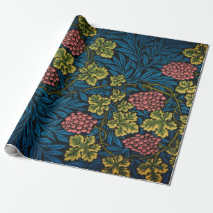 William Morris GRAPE VINE BLUE Wrapping Paper Geschenkpapier
