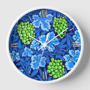 William Morris Grapevine, Cobalt Blue Wanduhr