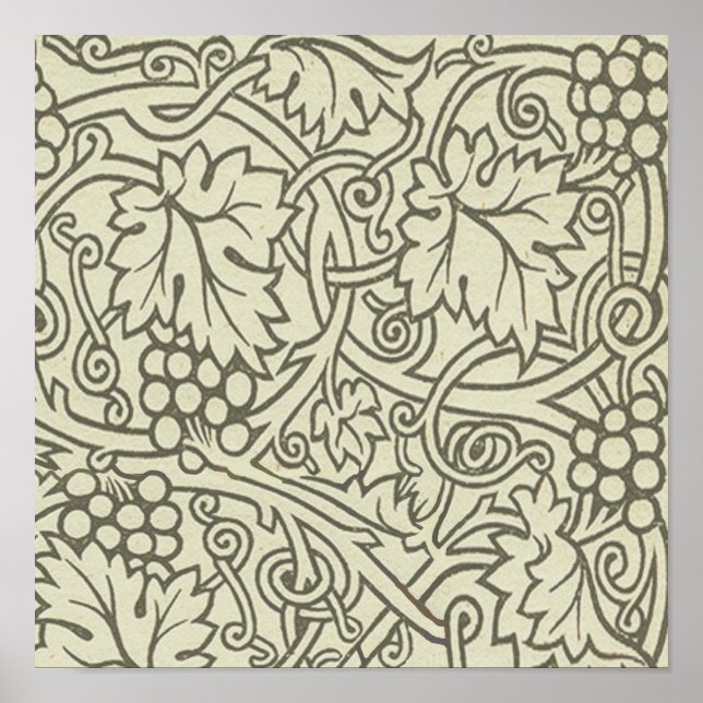 William Morris Grapevine Sage Wallpaper Poster (Vorne)