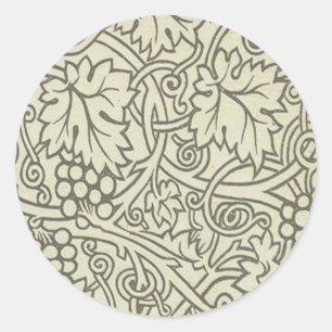 William Morris Grapevine Sage Wallpaper Runder Aufkleber