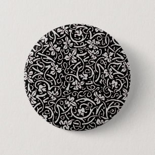 William Morris Grapevine Vine Leaf Pattern Button