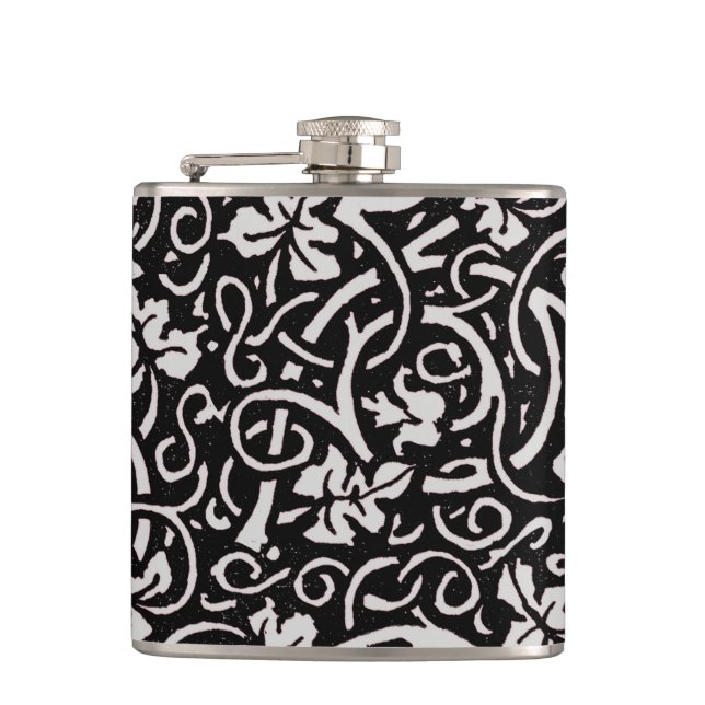 William Morris Grapevine Vine Leaf Pattern Flachmann (Vorderseite)