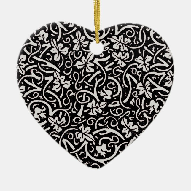 William Morris Grapevine Vine Leaf Pattern Keramikornament (Vorne)