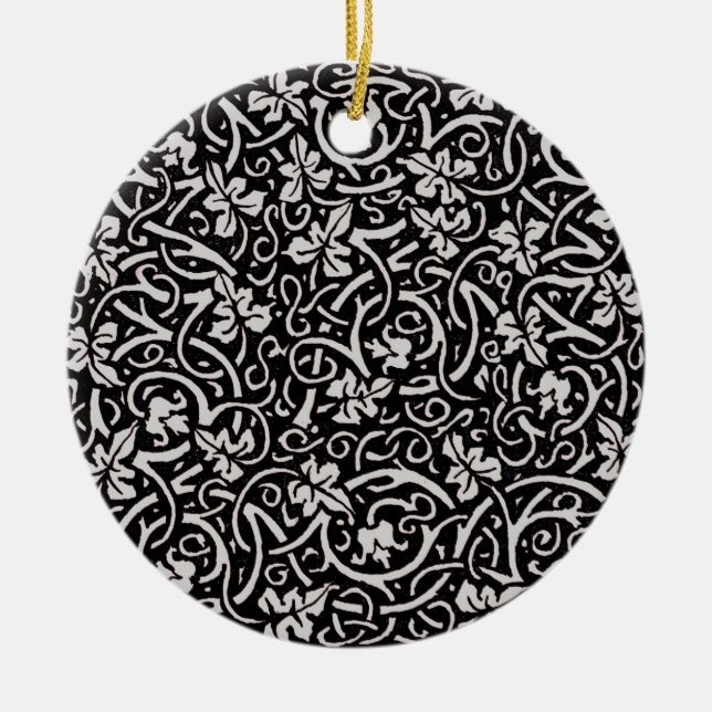 William Morris Grapevine Vine Leaf Pattern Keramikornament (Vorne)
