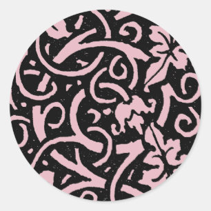 William Morris Grapevine Vine Leaf Pattern Runder Aufkleber