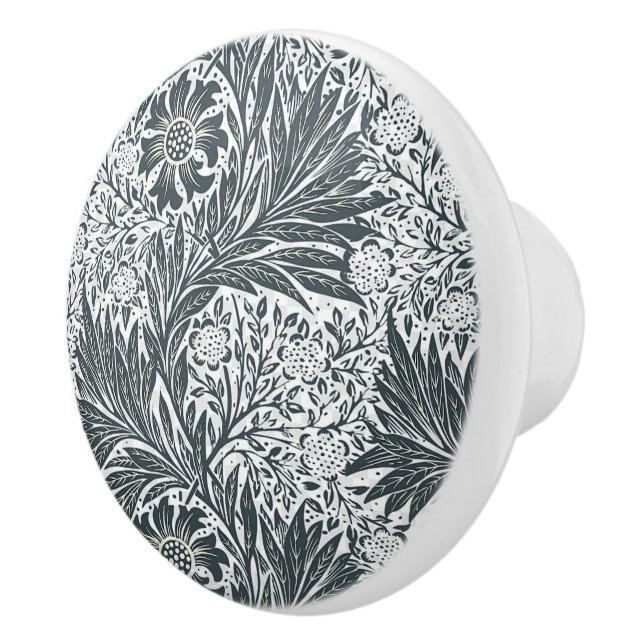 William * Morris Gray Floral Keramikknauf (Rechts)