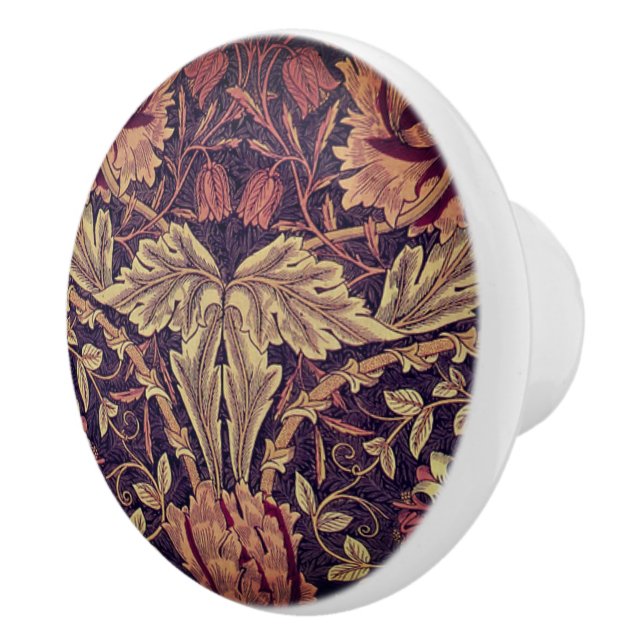 William * Morris Gray Floral Lodden Keramikknauf (Rechts)