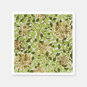 William Morris Green Honeysuckle Blumen-Wallpaper Serviette