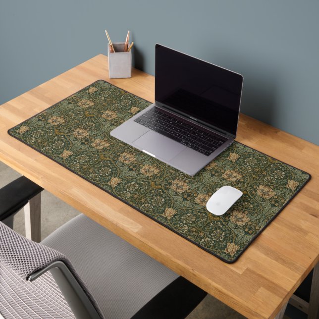 William Morris: Green Honeysuckle Desk Mat Schreibtischunterlage (Büro 2)