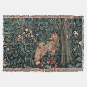 William Morris Greenery Fox Wildlife Decke