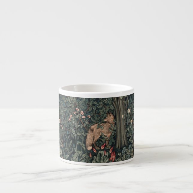William Morris Greenery Fox Wildlife Espressotasse (Vorderseite)