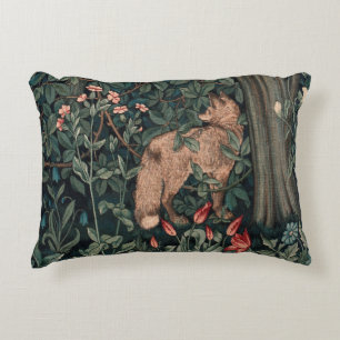 William Morris Greenery Fuchs Wildtier Kunst Dekokissen