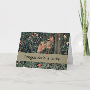 William Morris Greenery Fuchs Wildtier Kunst Karte