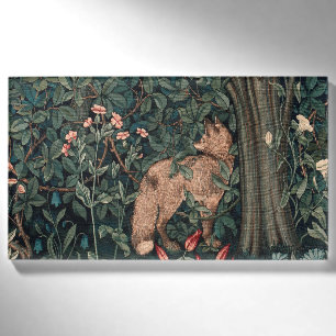 William Morris Greenery Fuchs Wildtier Kunst Namenschild