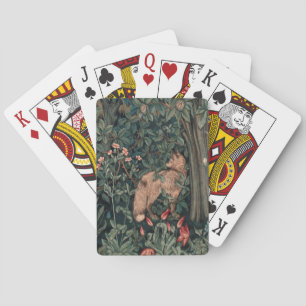 William Morris Greenery Fuchs Wildtier Kunst Spielkarten