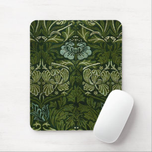 William Morris Große Grüne Tulpen-Rosen-Tapete Mousepad