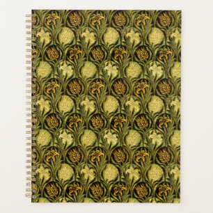 William Morris Grüne Tulpen-Lilien-Tapete Planer