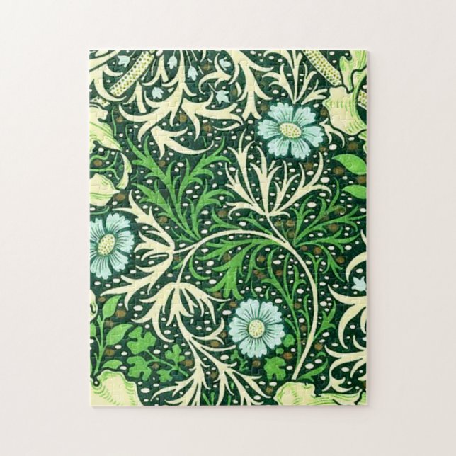 William Morris - Grünes Algenmuster (Vertikal)