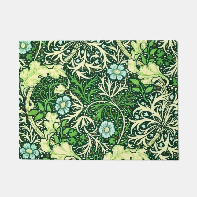 William Morris - Grünes Algenmuster Fußmatte (Vorderseite)