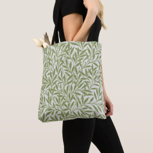 William Morris Grünes Blumen Botanisches Muster Tasche