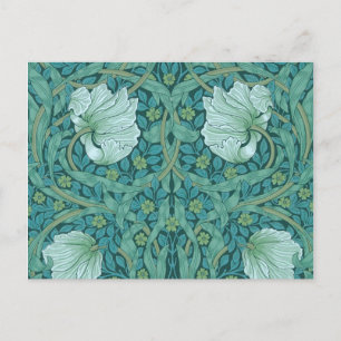 William Morris - Grünes Pimpernel-Muster Postkarte