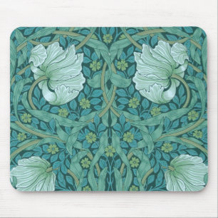 William Morris - Grünes Pimpernell-Muster Mousepad