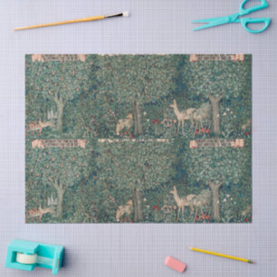William Morris Grünwald Wald Tier Botanisch Seidenpapier