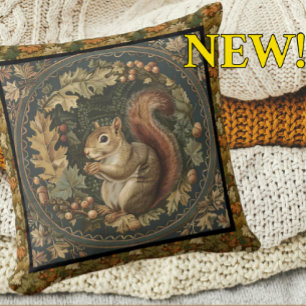 William Morris Herbst Eichhörnchen Herbstlaub Kissen