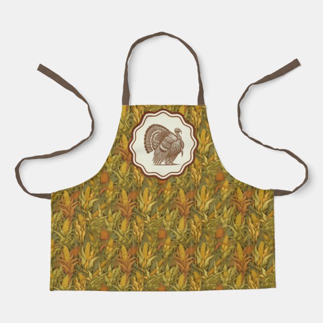 William Morris Herbst Truthahn Mais  Schürze (Vorderseite)