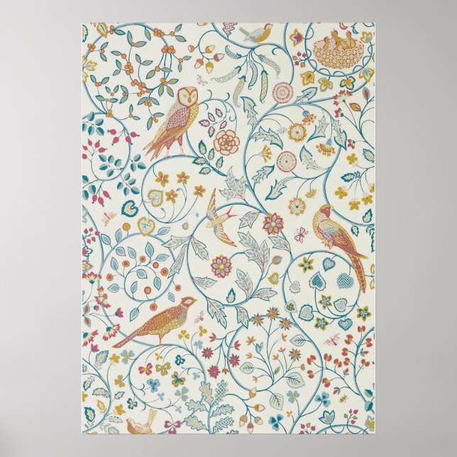 William Morris - Hintergrund und Berries Poster (Vorne)