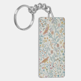 William Morris - Hintergrund und Berries Schlüsselanhänger