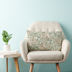 William Morris Honeysuckle Blume Wallpaper Lendenkissen
