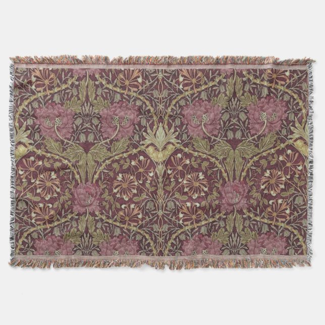 William Morris, Honeysuckle, Blumenmuster, Kunst Decke (Vorderseite)