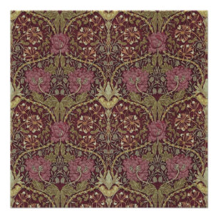 William Morris, Honeysuckle, Blumenmuster, Kunst Poster