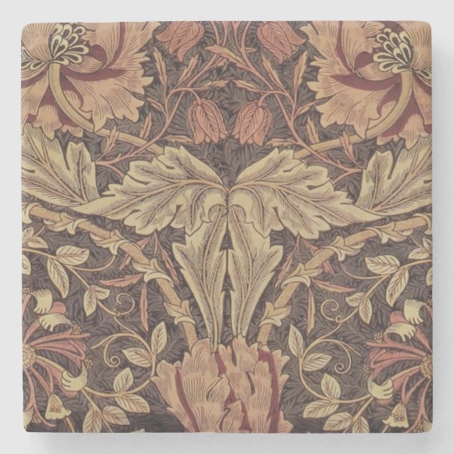 William Morris Honeysuckle Classic Steinuntersetzer (Vorderseite)