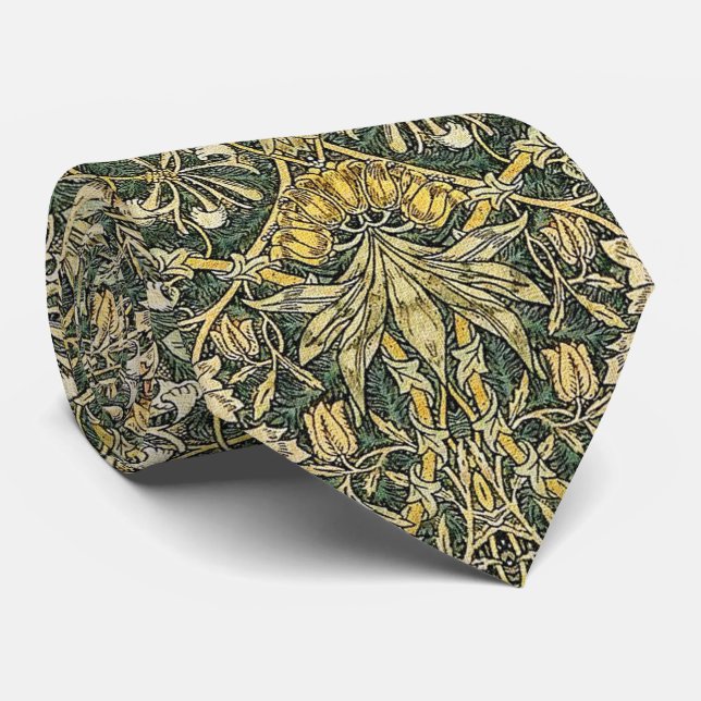 William Morris Honeysuckle Design Krawatte (Gerollt)