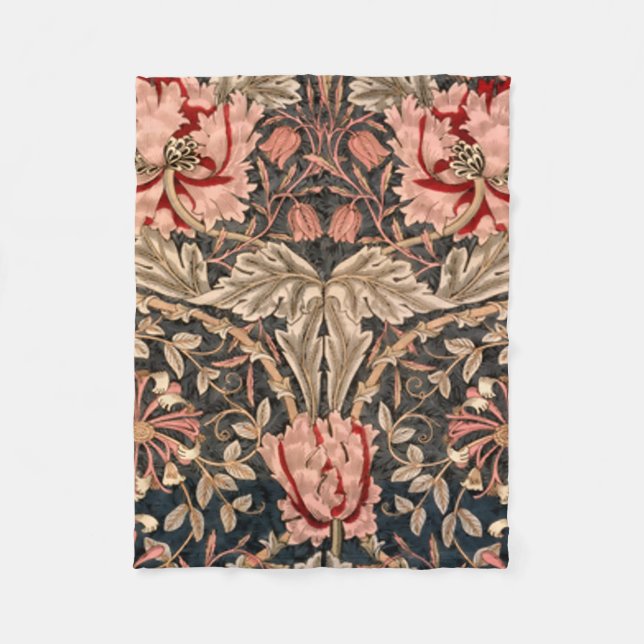 William Morris Honeysuckle Fleecedecke (Vorderseite)
