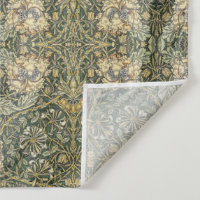 William Morris Honeysuckle Golden Green Design