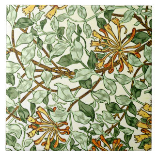 William Morris - Honeysuckle green and gold l Fliese