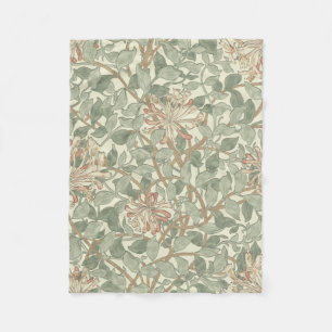 William Morris Honeysuckle Green Fleecedecke