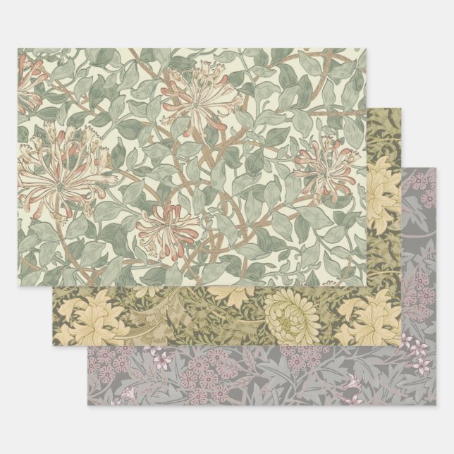 William Morris Honeysuckle Green Geschenkpapier Set (Set)
