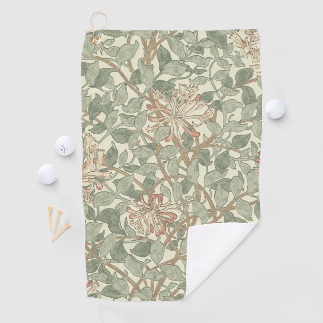 William Morris Honeysuckle Green Golfhandtuch (Insitu)