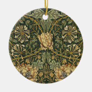 William Morris Honeysuckle Green Keramik Ornament