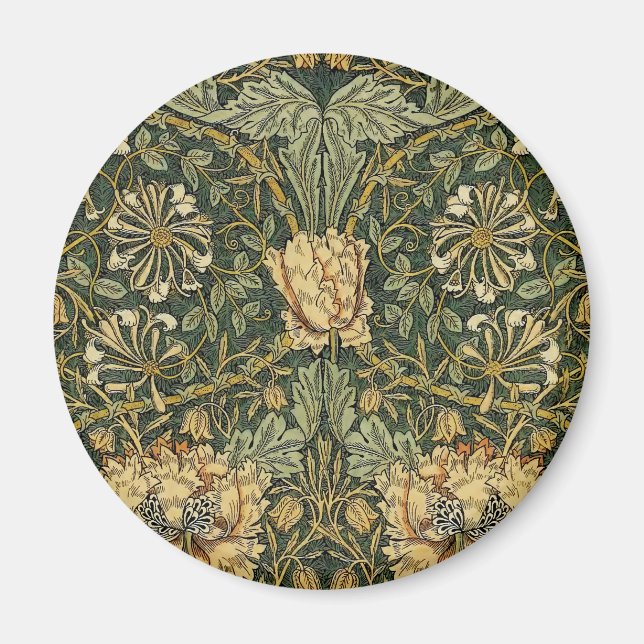 William Morris Honeysuckle Green Magnet (Vorne)