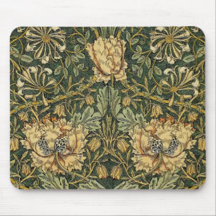 William Morris Honeysuckle Green Mousepad