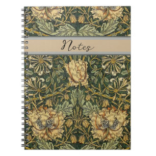 William Morris Honeysuckle Green Notizblock